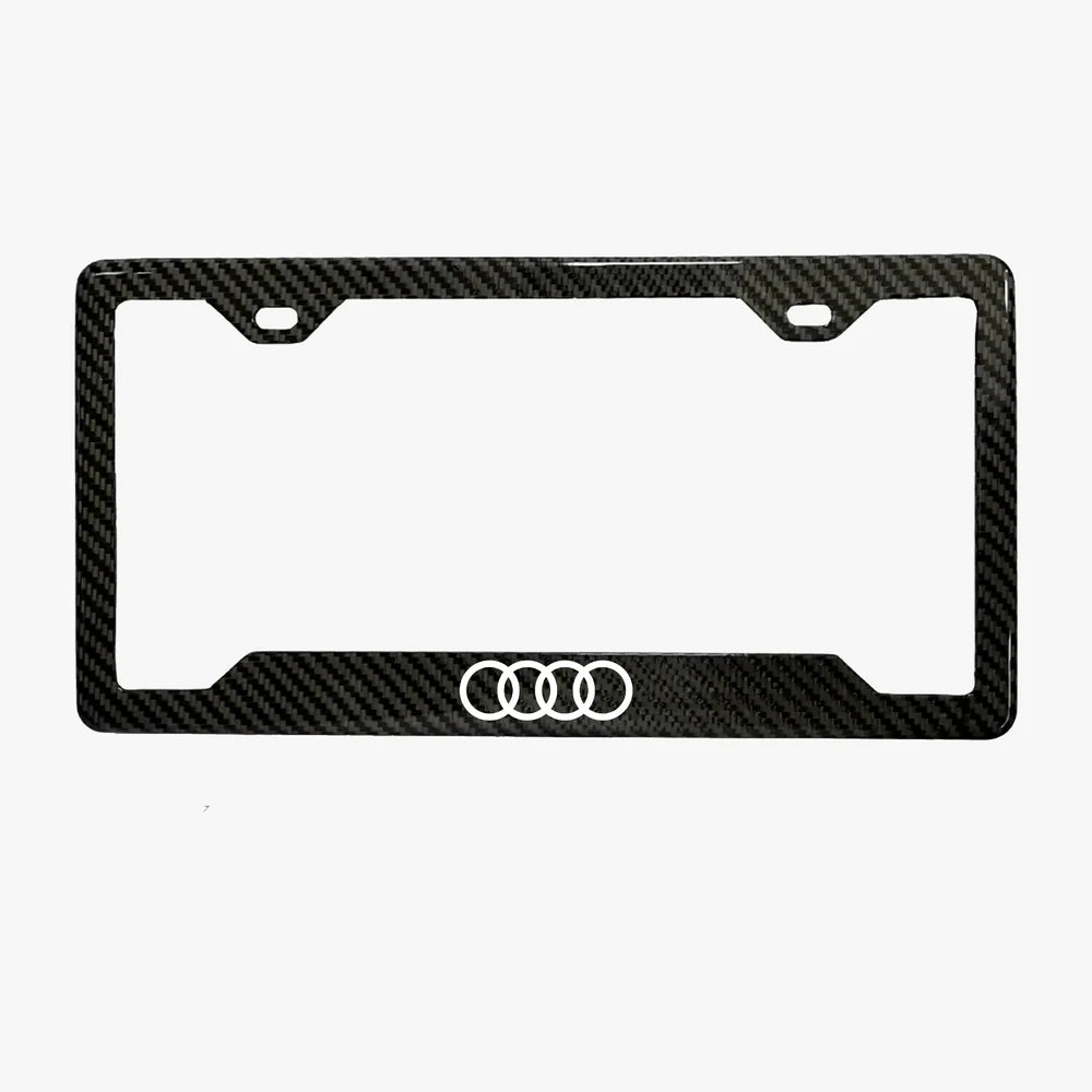 Audi Rings 100% Real Carbon Fiber License Plate Frame