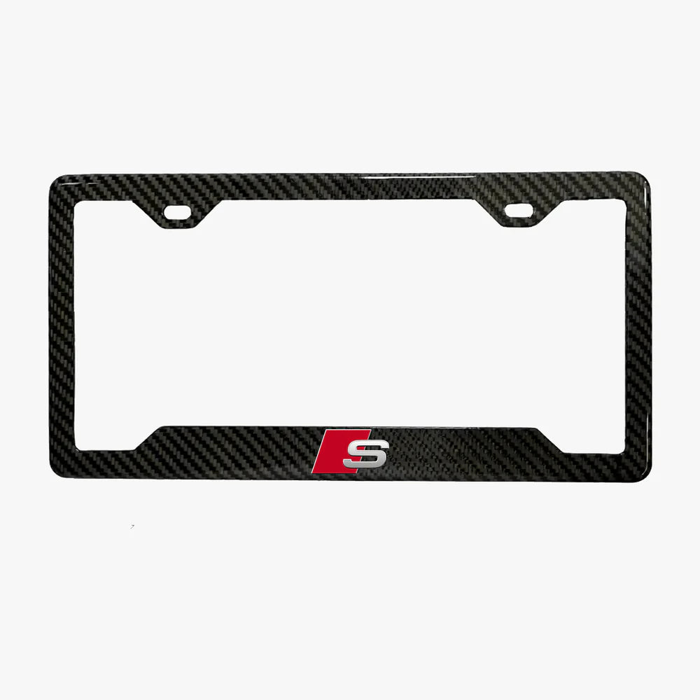 Audi S 100% Real Carbon Fiber License Plate Frame