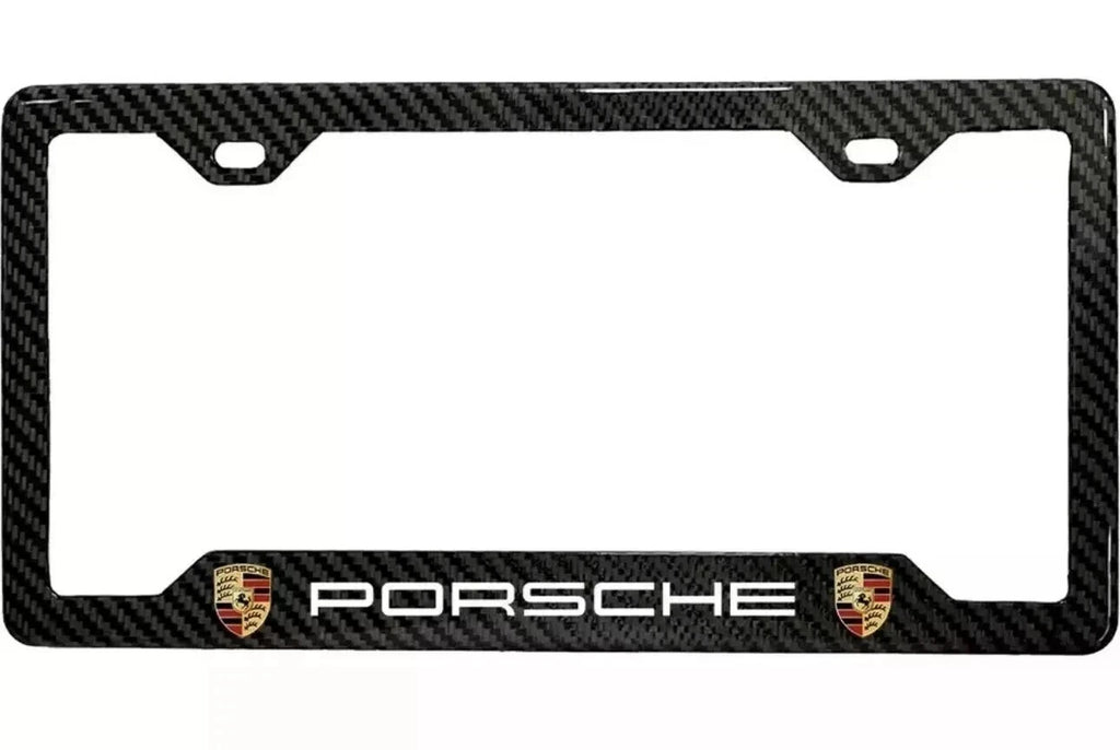 Porsche 100% Carbon Fiber License Plate Frame
