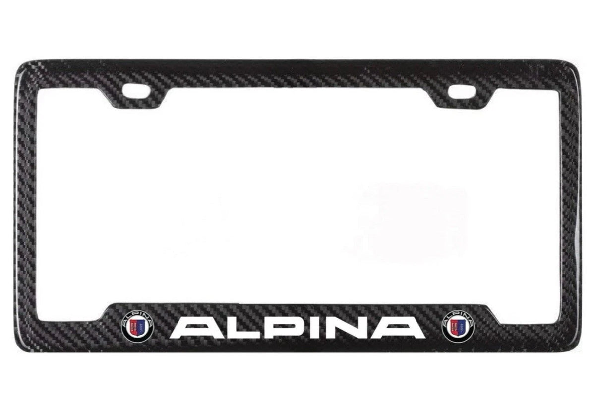 BMW Alpina 100% Real Carbon Fiber License Plate Frame