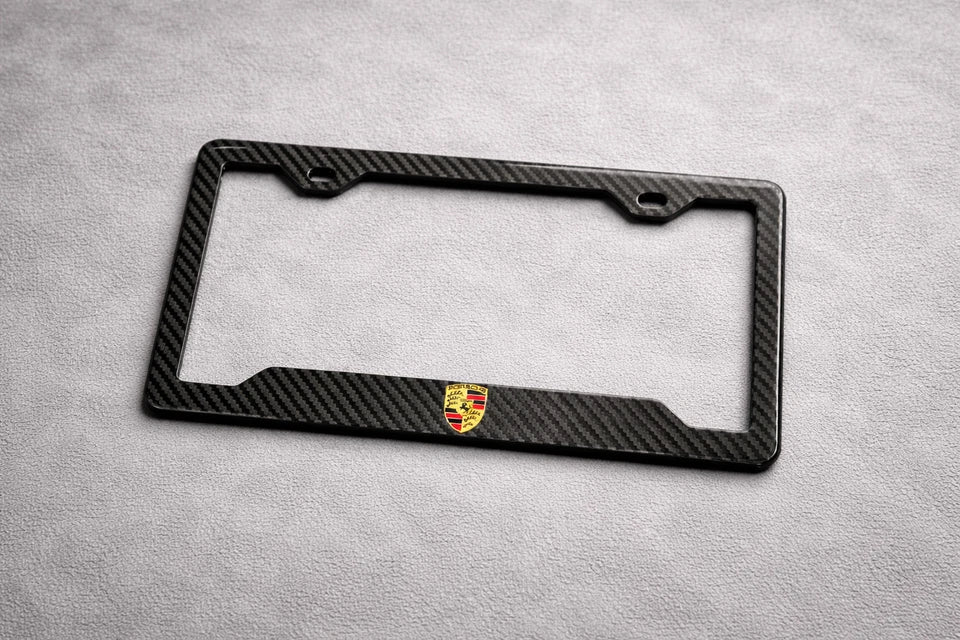Porsche 100% Carbon Fiber License Plate Frame